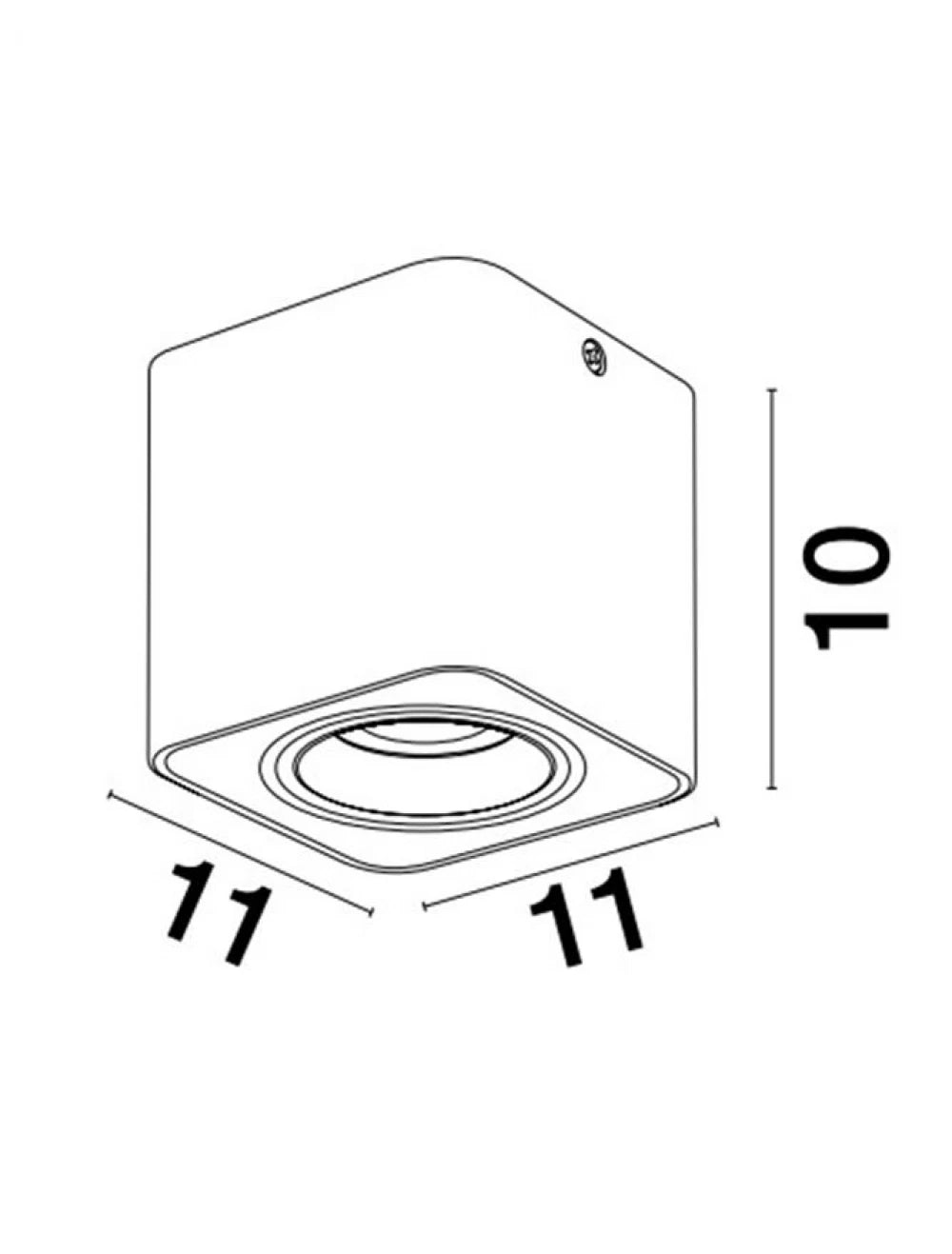 Spot aplicat din Aluminiu Negru H10xL11cm IP20 LED GU10 NAMI