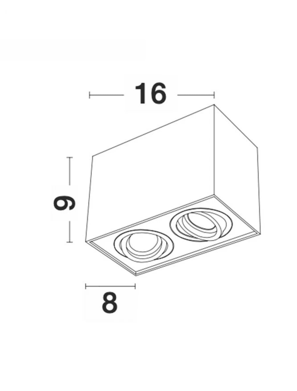 Spot aplicat din Aluminiu Alb H9xL16cm IP20 LED GU10 RENDE