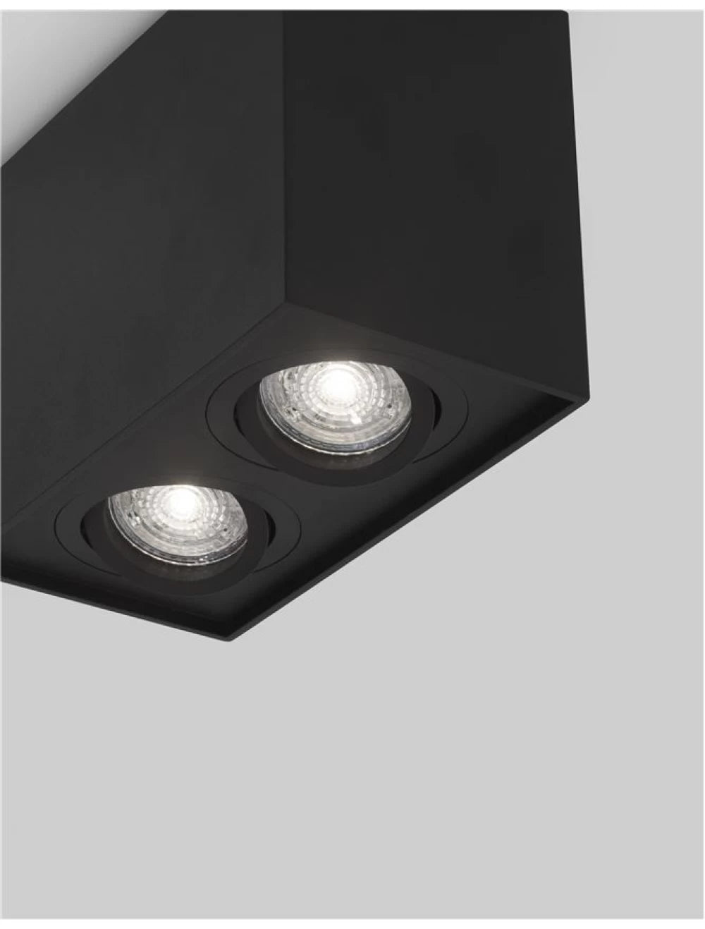 Spot aplicat din Aluminiu Negru H12.5xL18cm IP20 LED GU10 RENDE