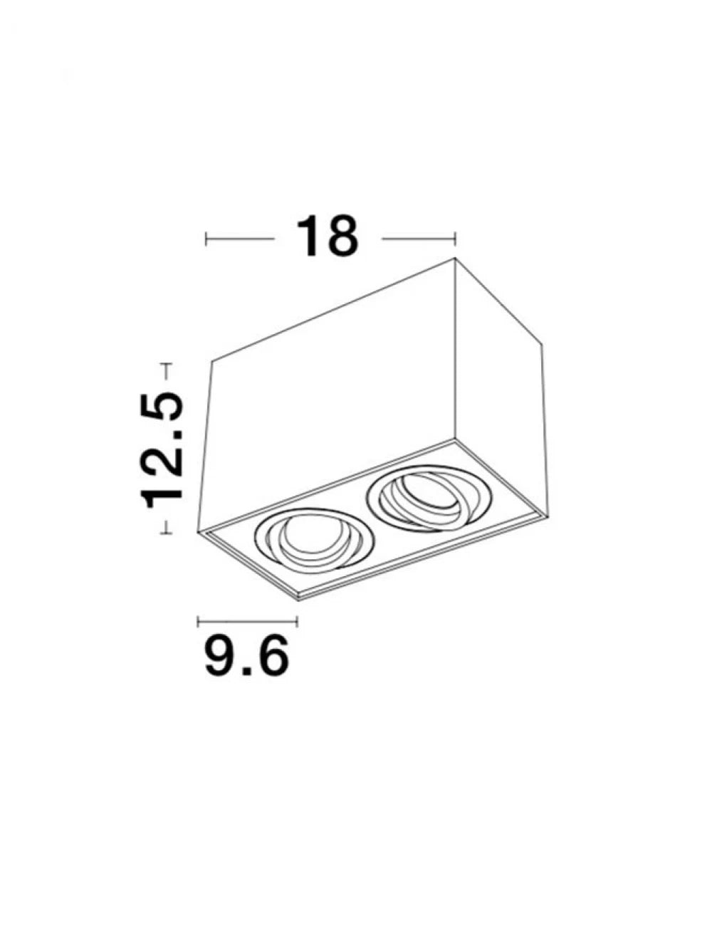 Spot aplicat din Aluminiu Alb H12.5xL18cm IP20 LED GU10 RENDE