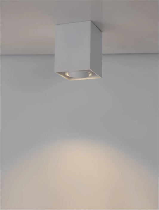 Spot aplicat din Aluminiu Alb H12.5xL9.6cm IP20 LED GU10 RENDE