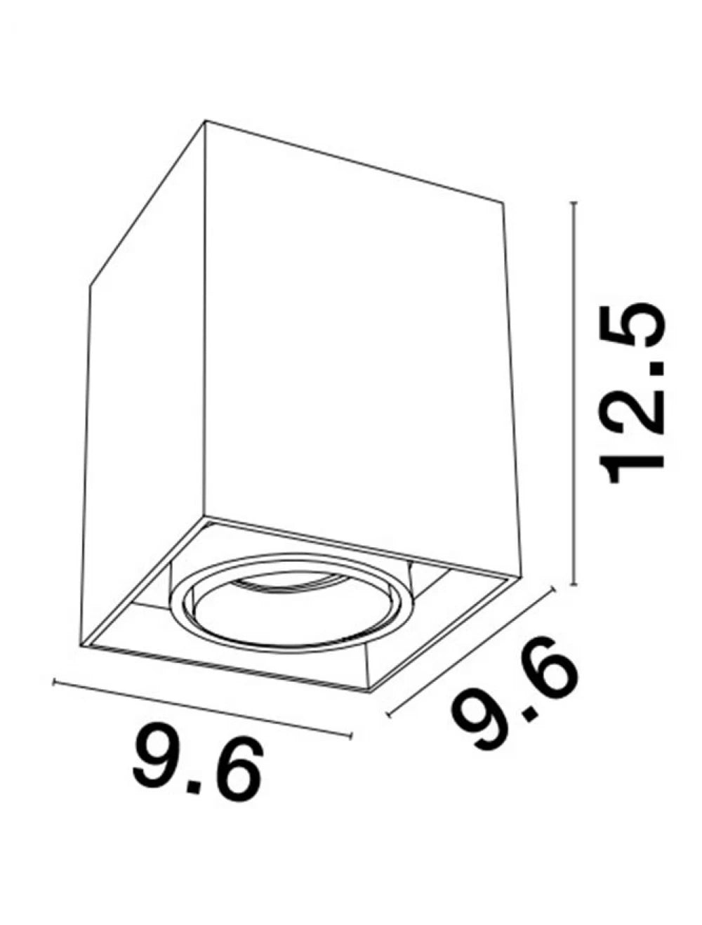 Spot aplicat din Aluminiu Alb H12.5xL9.6cm IP20 LED GU10 RENDE