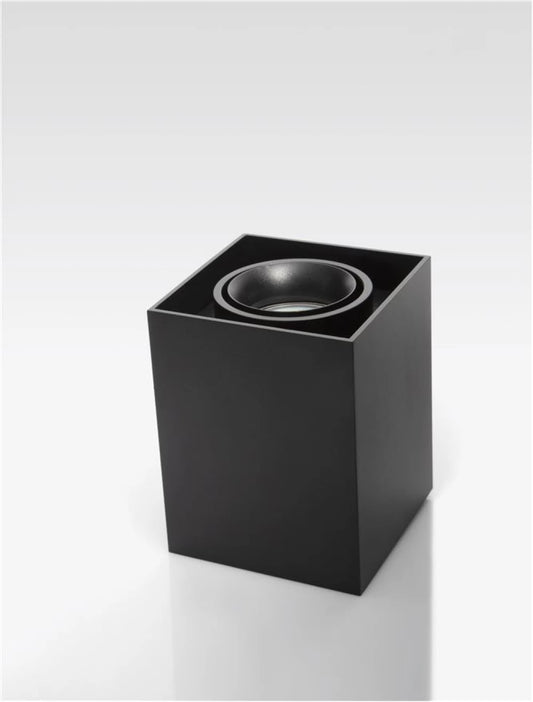 Spot aplicat din Aluminiu Negru H12.5xL9.6cm IP20 LED GU10 RENDE