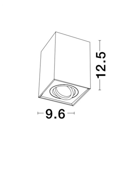 Spot aplicat din Aluminiu Alb H12.5xL9.6cm IP20 LED GU10 RENDE