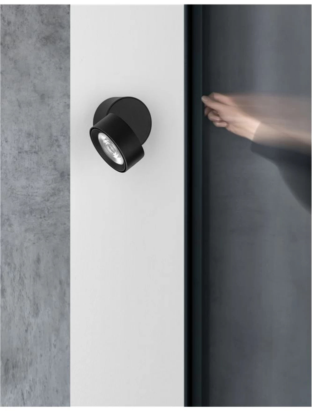 Spot aplicat din Aluminiu Negru H7xL9.5cm IP20 20W 1450lm 3000k UNIVERSAL