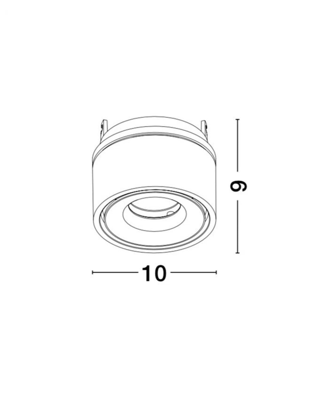 Spot aplicat din Aluminiu Negru H9xL10cm IP20 13W 1140lm 3000k UNIVERSAL