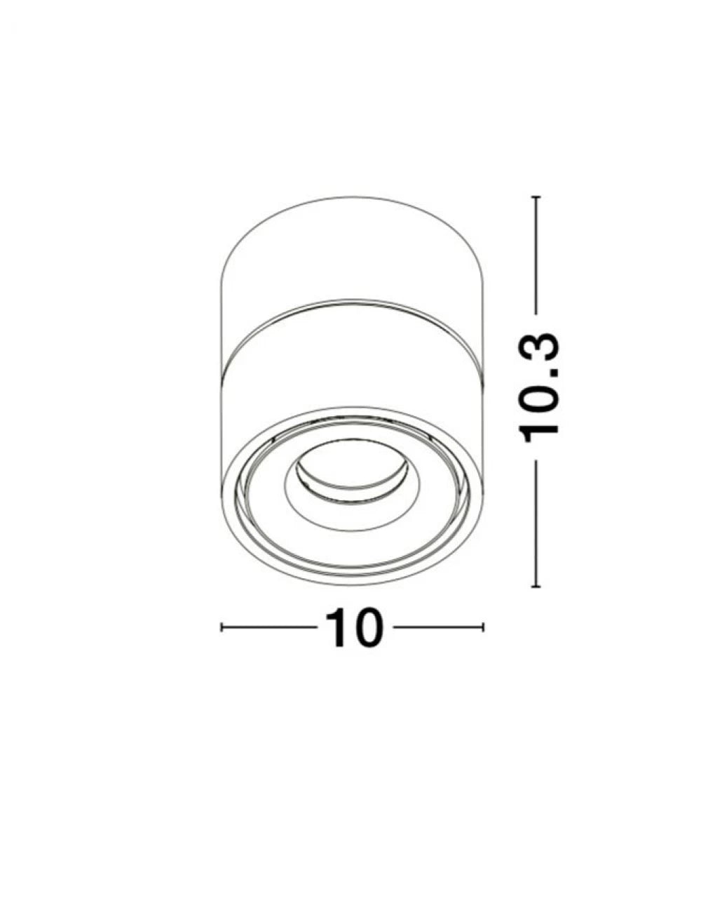 Spot aplicat din Aluminiu Alb H10.3xL10cm IP20 13W 1140lm 3000k UNIVERSAL