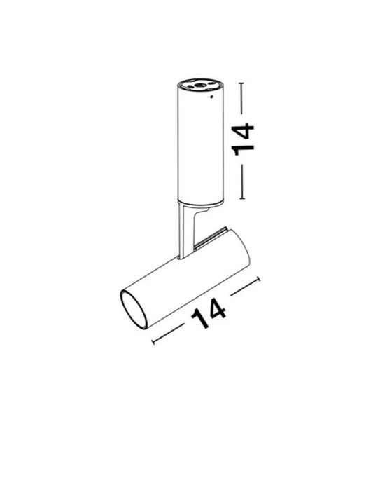 Spot aplicat din Aluminiu Alb H28xL5cm IP20 13W 1140lm 3000k BERNARDO