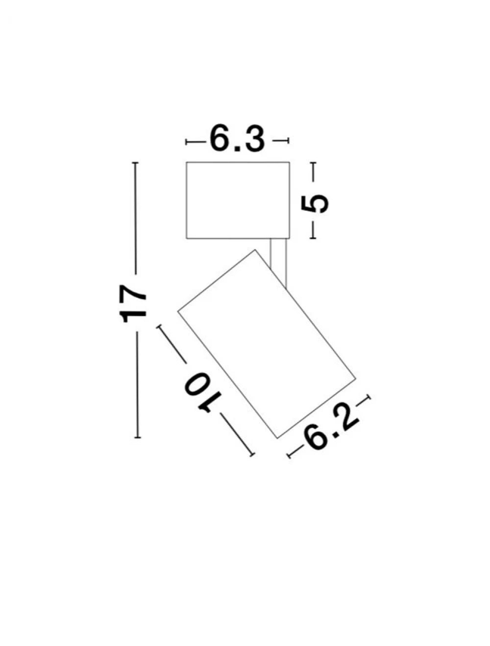 Spot aplicat din Aluminiu Alb H17xL6.3cm IP20 10W 892lm 3000k MINIAIR