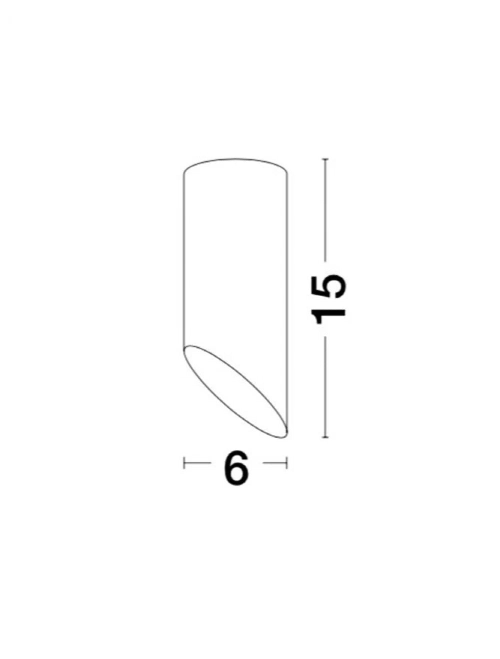 Spot aplicat din Aluminiu Alb H15xL6cm IP20 LED GU10 OSLO
