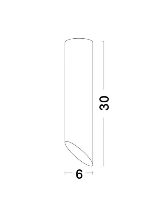 Spot aplicat din Aluminiu Negru H30xL6cm IP20 LED GU10 OSLO