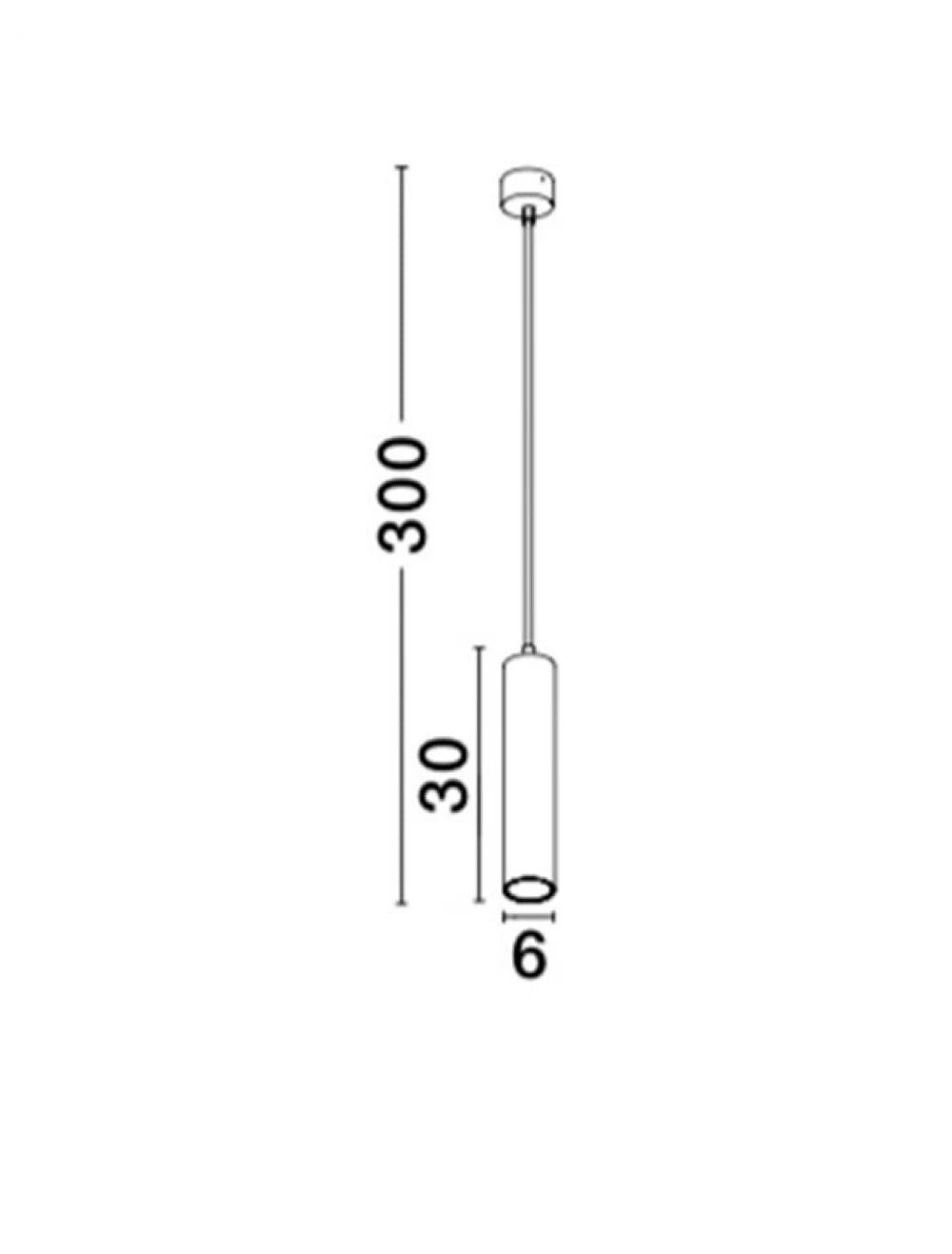 Pendul din Aluminiu Alb H170xL6cm IP20 LED GU10 GIA