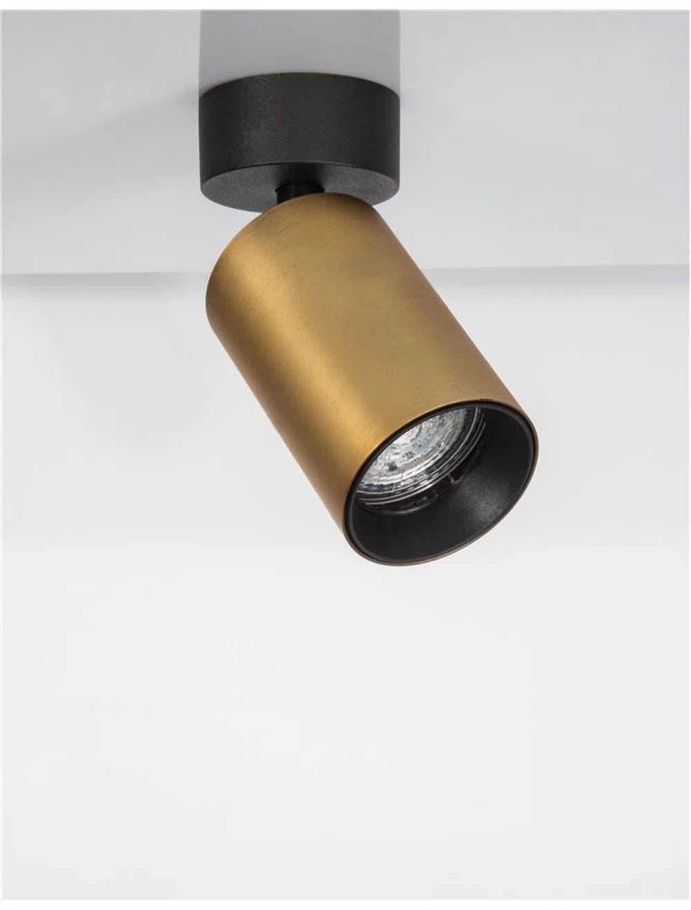 Spot aplicat din Aluminiu Negru/Auriu H13xL5.7cm IP20 LED GU10 INUS