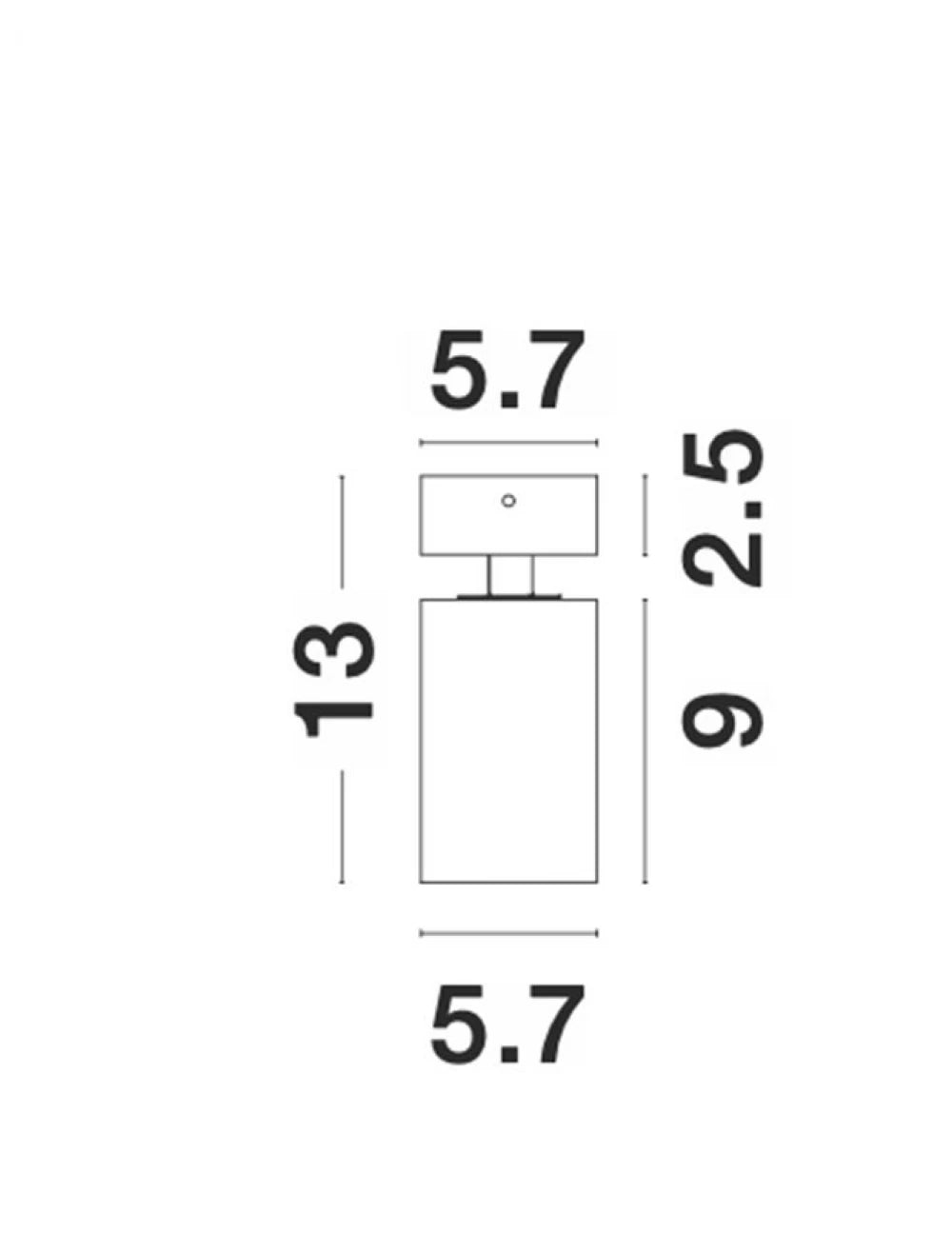 Spot aplicat din Aluminiu Negru/Auriu H13xL5.7cm IP20 LED GU10 INUS