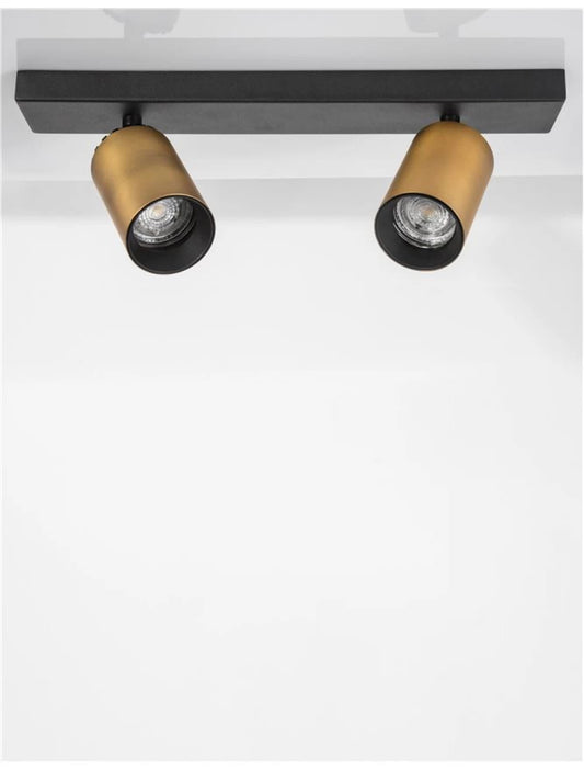 Spot aplicat din Aluminiu Negru/Auriu H12.7xL27cm IP20 LED GU10 INUS