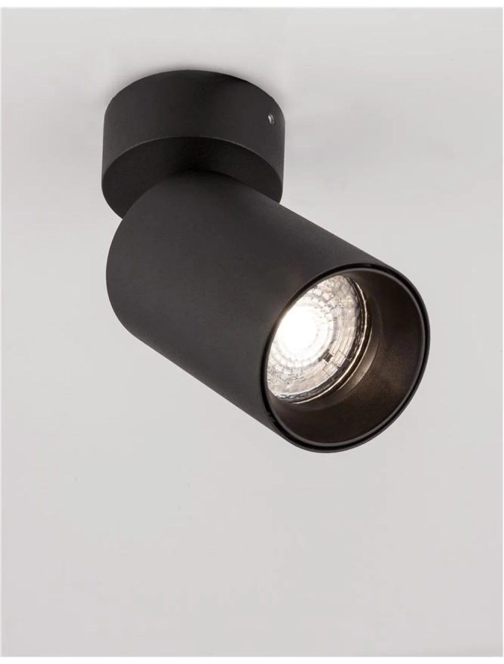 Spot aplicat din Aluminiu Negru H13xL5.7cm IP20 LED GU10 TOD