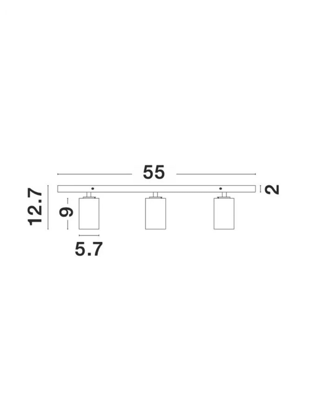 Spot aplicat din Aluminiu Alb H12.7xL35cm IP20 LED GU10 TOD