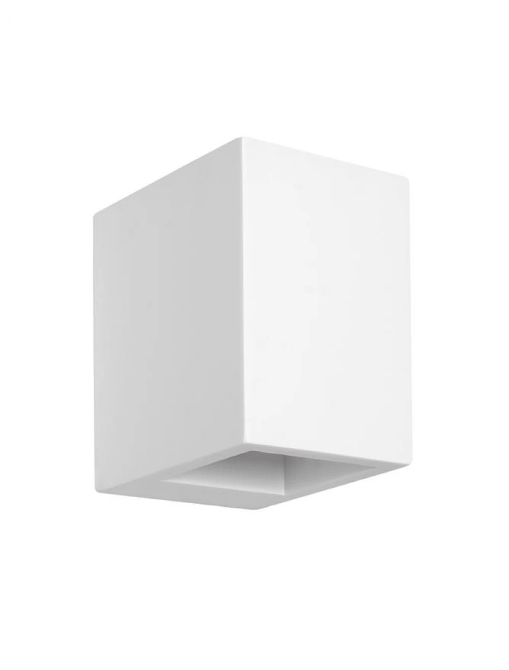 Aplica perete patrata din Gips Alb H15xL10cm LED G9 SANDRO