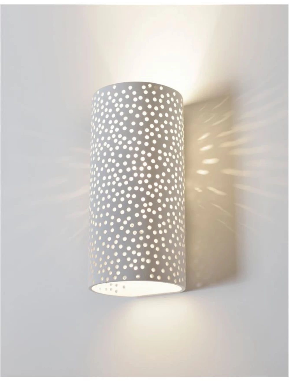 Aplica perete perforata din Gips Alb H24xL11.5cm LED G9 SANDRO