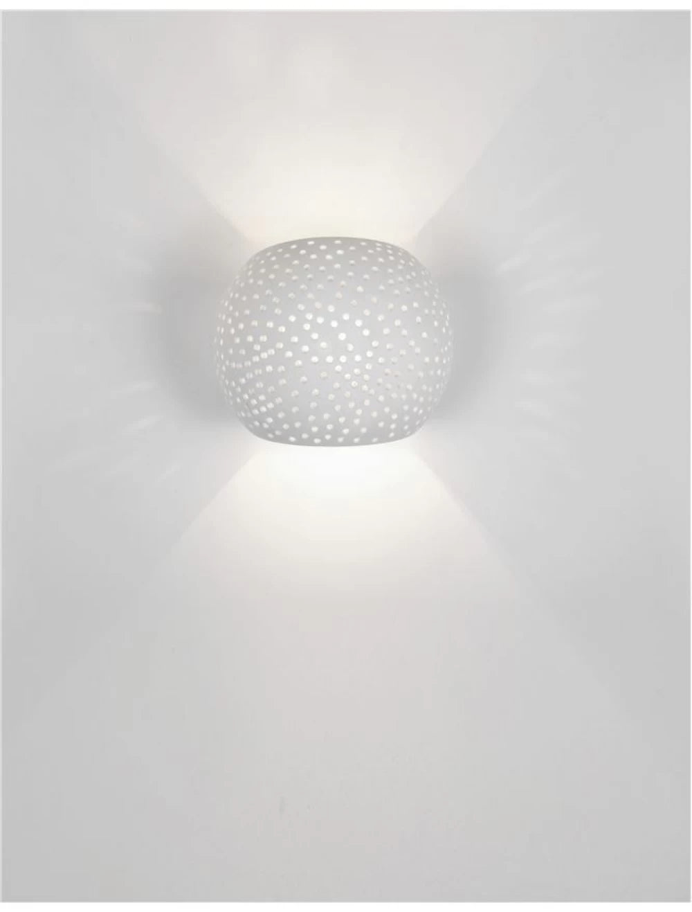 Aplica perete perforata din Gips Alb H12.8xL15cm LED G9 SANDRO