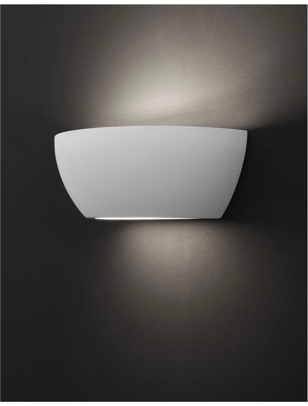 Aplica perete din Gips Alb H12xL32cm LED E14 SANDRO