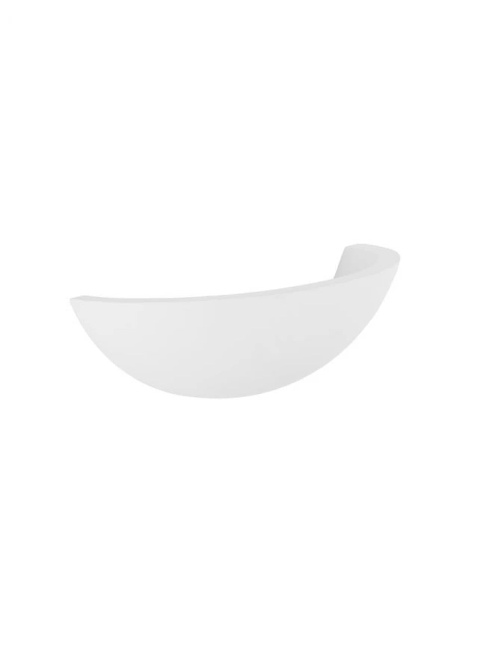 Aplica perete semiluna din Gips Alb H6xL16cm LED ICARUS