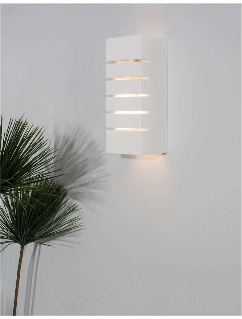 Aplica perete din Gips Alb H24.5xL9.5cm LED E14 SANDRO