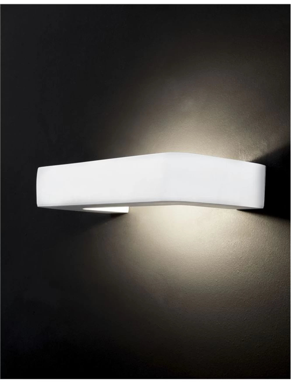Aplica perete din Gips Alb H5.5xL32cm LED G9 RENATA