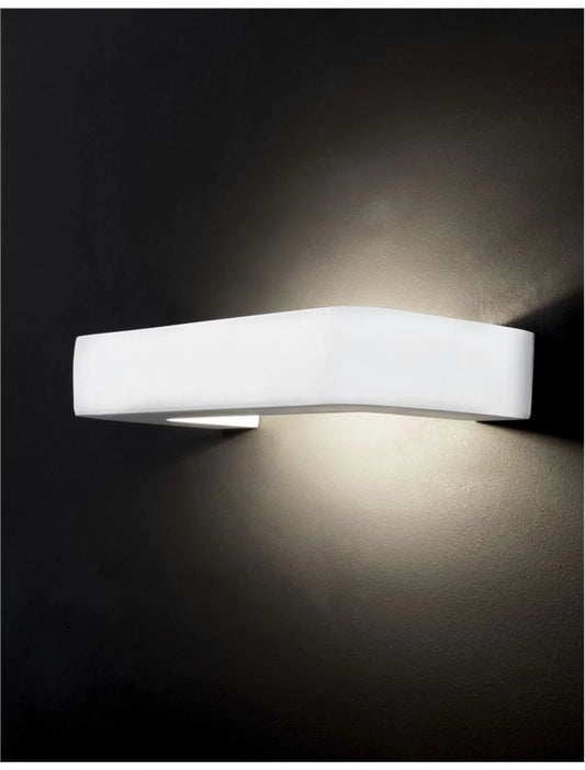 Aplica perete din Gips Alb H5.5xL32cm LED G9 RENATA