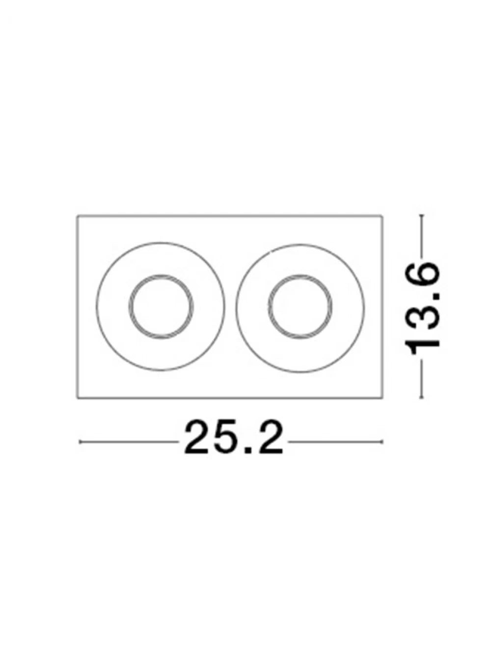 Spot incastrat din Gips Alb H5.8xL25.2cm IP20 LED GU10 MIB
