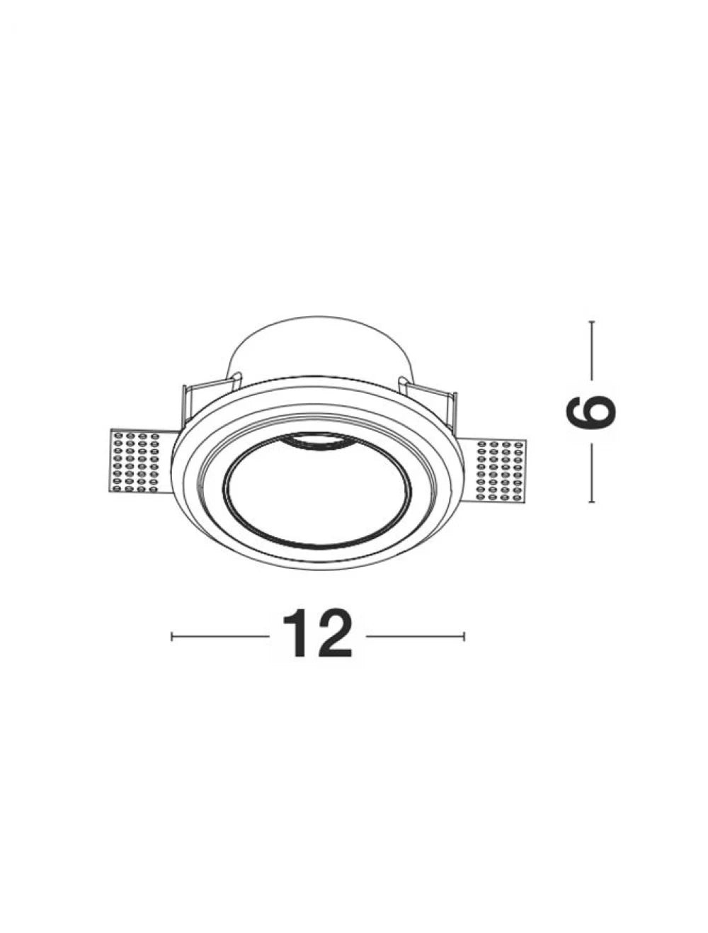 Spot incastrat din Gips Alb H6xL12cm IP20 LED GU10 CRATE
