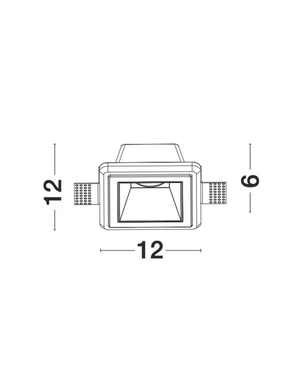 Spot incastrat din Gips Alb H6xL12cm IP20 LED GU10 CRATE