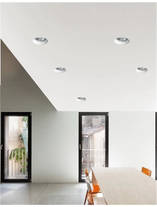 Spot incastrat din Gips Alb H3xL10.3cm IP20 LED GU10 COSIMO