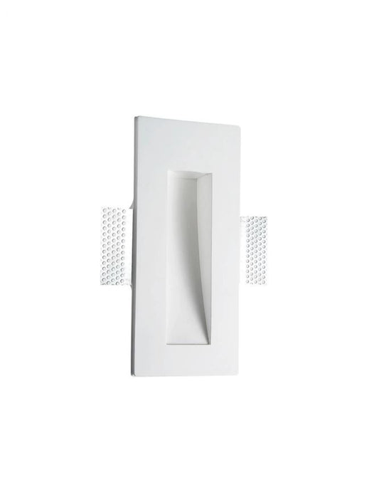 Spot incastrat pentru scari din Gips Alb H24.5xL10.8cm IP20 MR11 GU4 EURONA