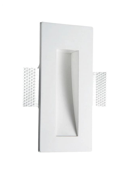 Spot incastrat pentru scari din Gips Alb H24.5xL10.8cm IP20 1W EURONA