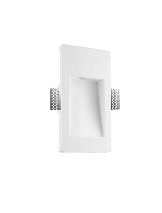 Spot incastrat pentru scari din Gips Alb H16.5xL8cm IP20 1W EURONA
