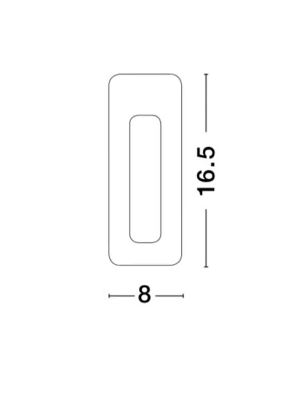 Spot incastrat pentru scari din Gips Alb H16.5xL8cm IP20 1W EURONA