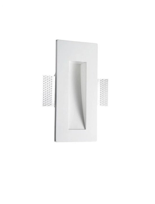 Spot incastrat pentru scari din Gips Alb H24.3xL10.5cm IP20 1W CIROCCO