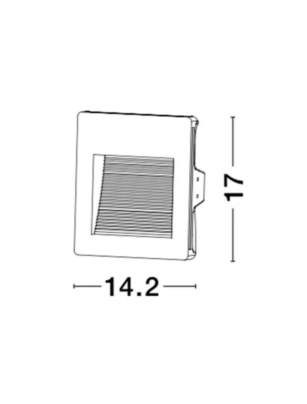 Spot incastrat pentru scari din Gips Alb H17xL14.2cm IP20 1W CIROCCO