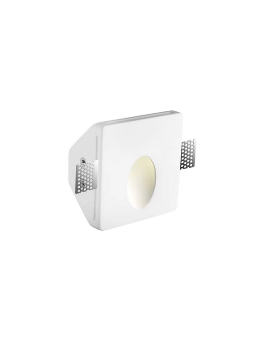 Spot incastrat pentru scari din Gips Alb H10xL10cm IP20 1W CIROCCO