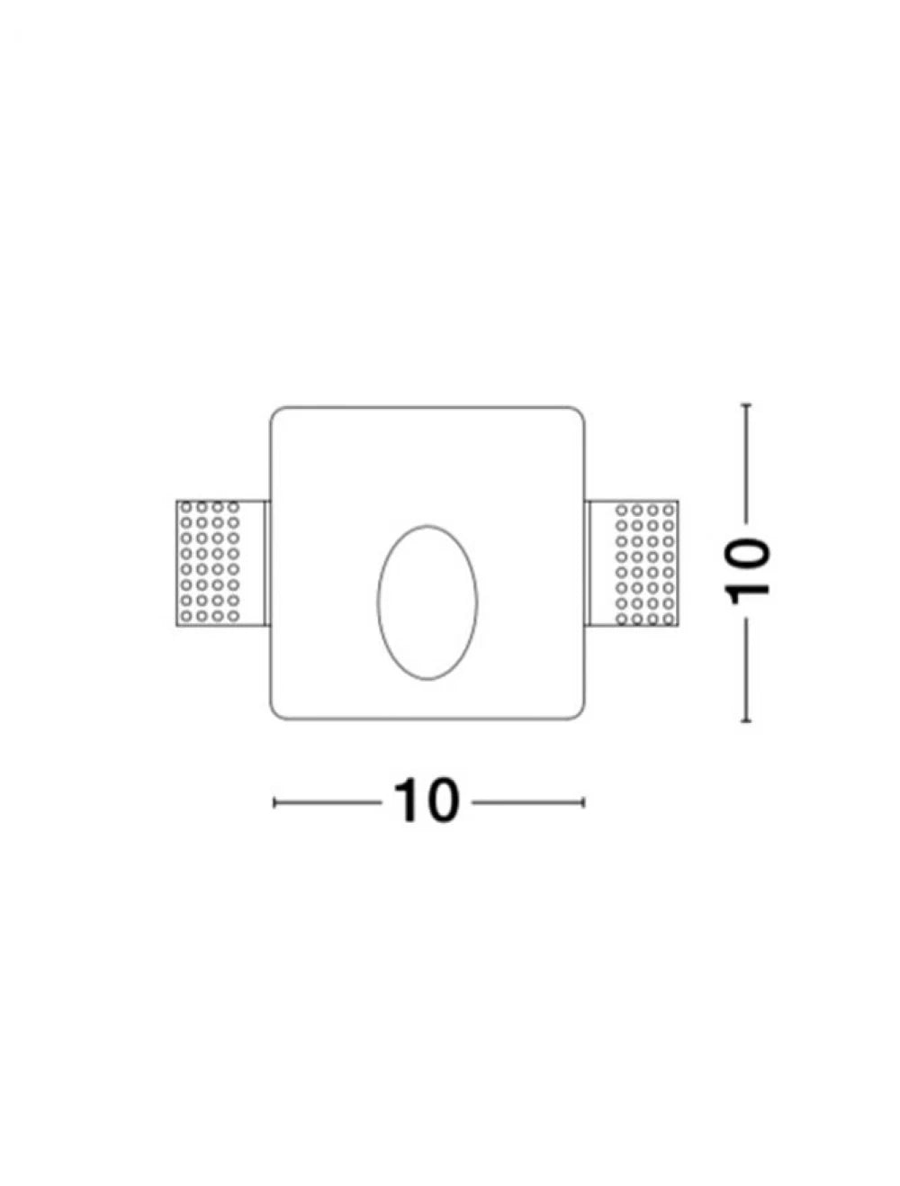 Spot incastrat pentru scari din Gips Alb H10xL10cm IP20 1W CIROCCO