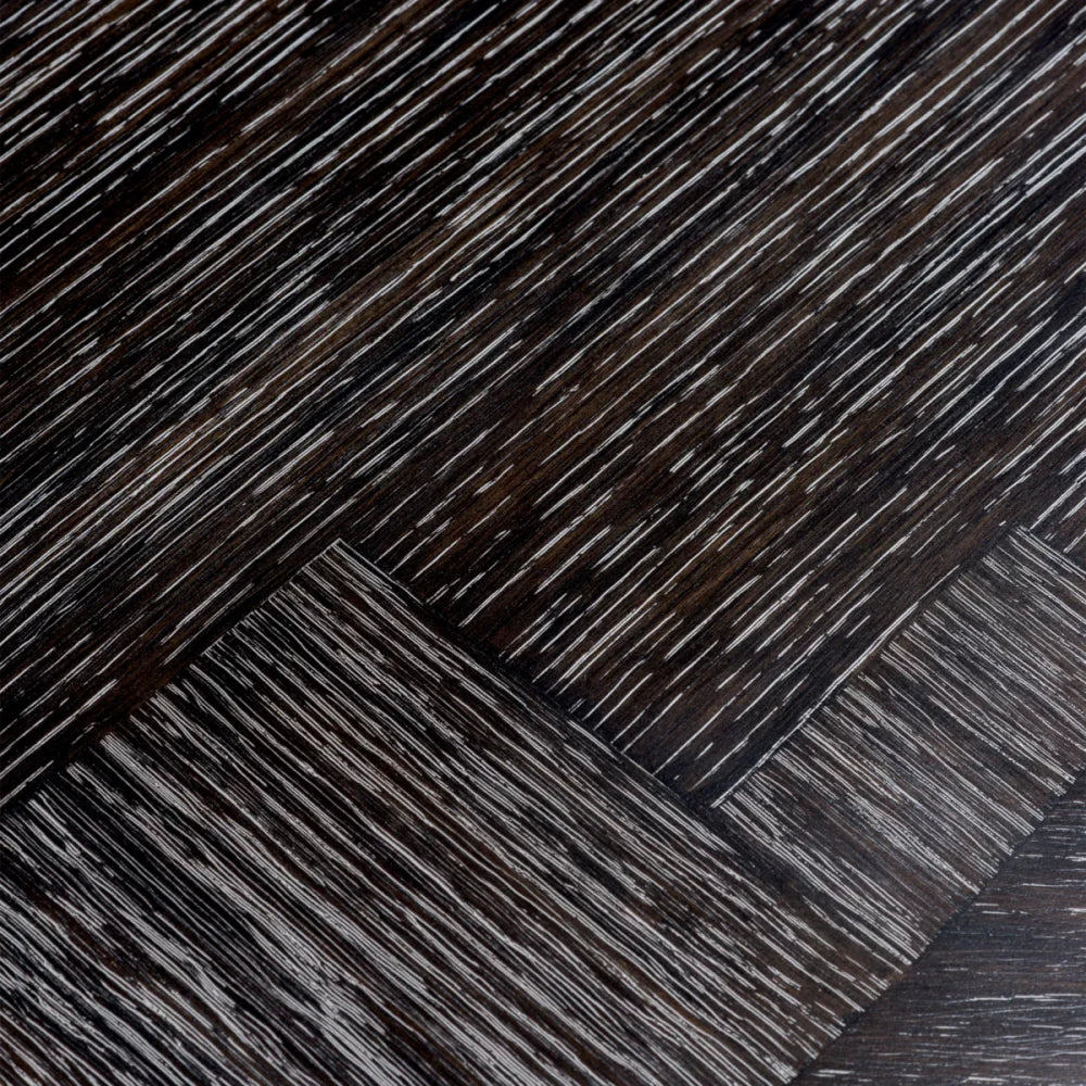 Masa ovala din Furnir de stejar si Metal Gri carbune/Bronz de 8 persoane L200x120cm Melchior