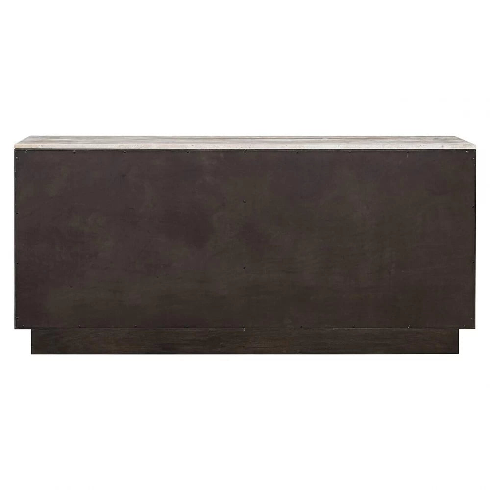 Comoda din Piatra Bej si Lemn de stejar Maro L170xH80cm Claremont Richmond Interiors