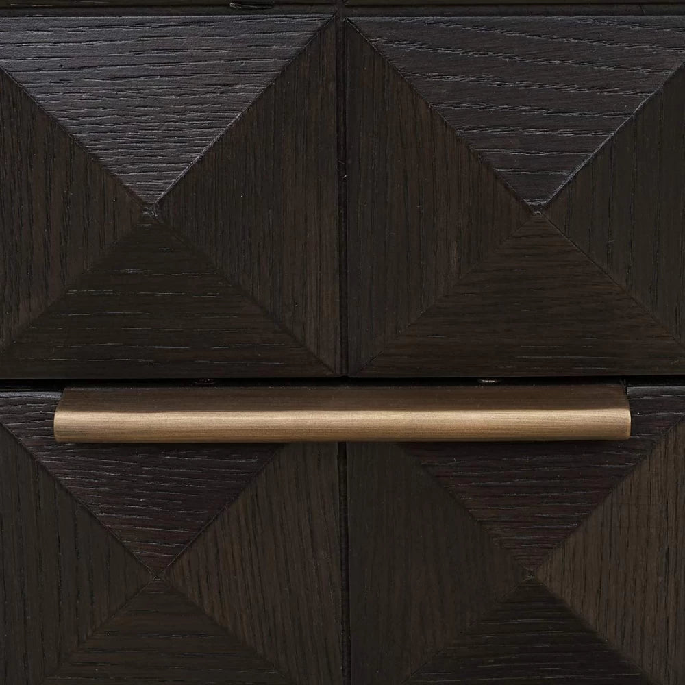 Noptiera din Piatra Bej si Lemn de stejar Maro L53xH62.5cm Claremont Richmond Interiors