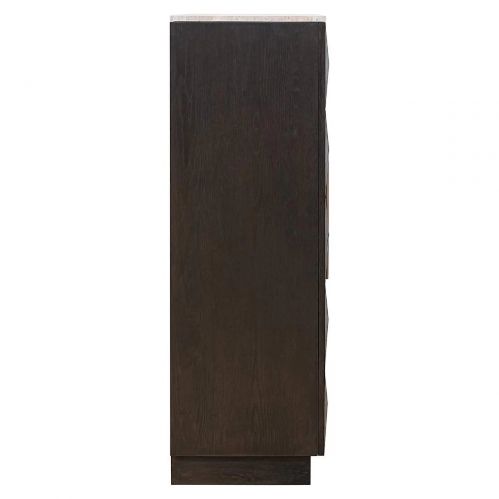 Dulap din Piatra Bej si Lemn de stejar Maro L95xH138.5cm Claremont Richmond Interiors
