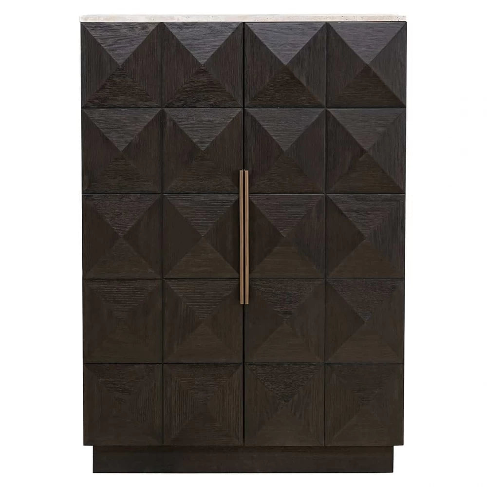 Dulap din Piatra Bej si Lemn de stejar Maro L95xH138.5cm Claremont Richmond Interiors