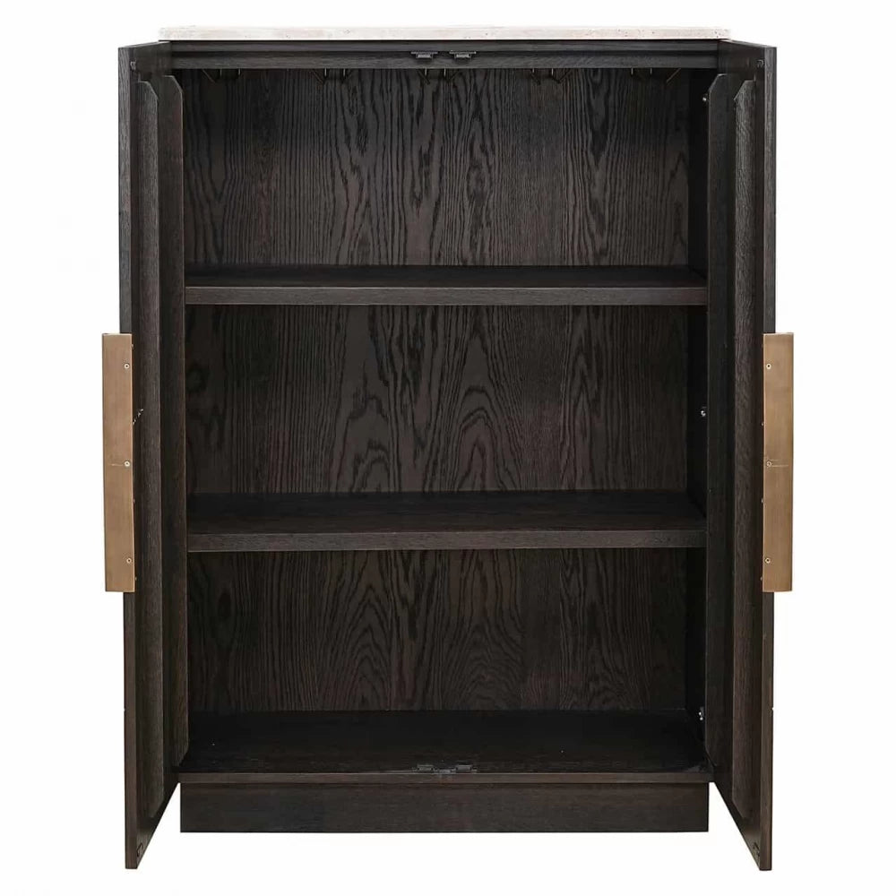 Dulap din Piatra Bej si Lemn de stejar Maro L95xH138.5cm Claremont Richmond Interiors