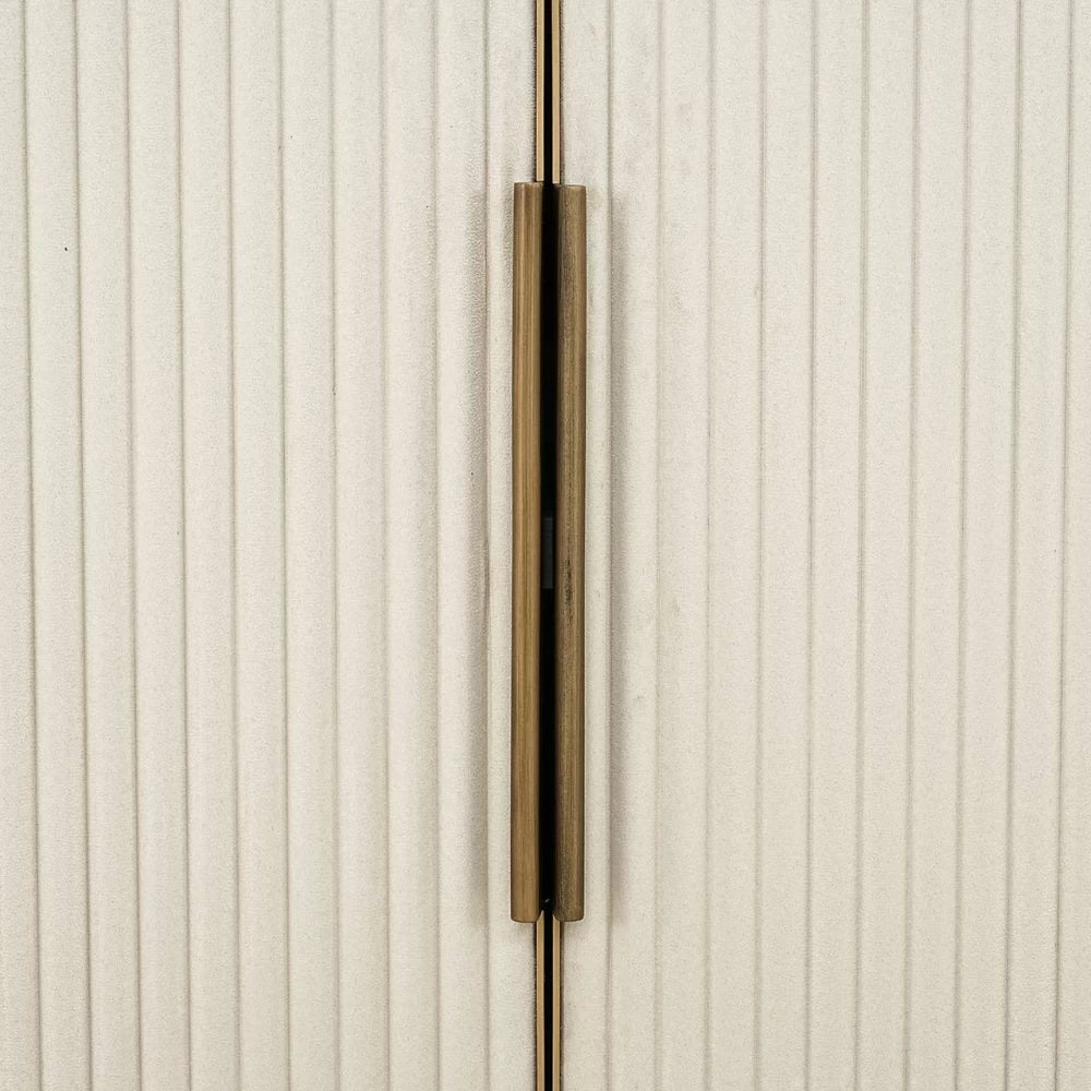 Comoda din Ceramica Alb si MDF/Metal Alb/Alama L192xH80cm Tivoli Richmond Interiors