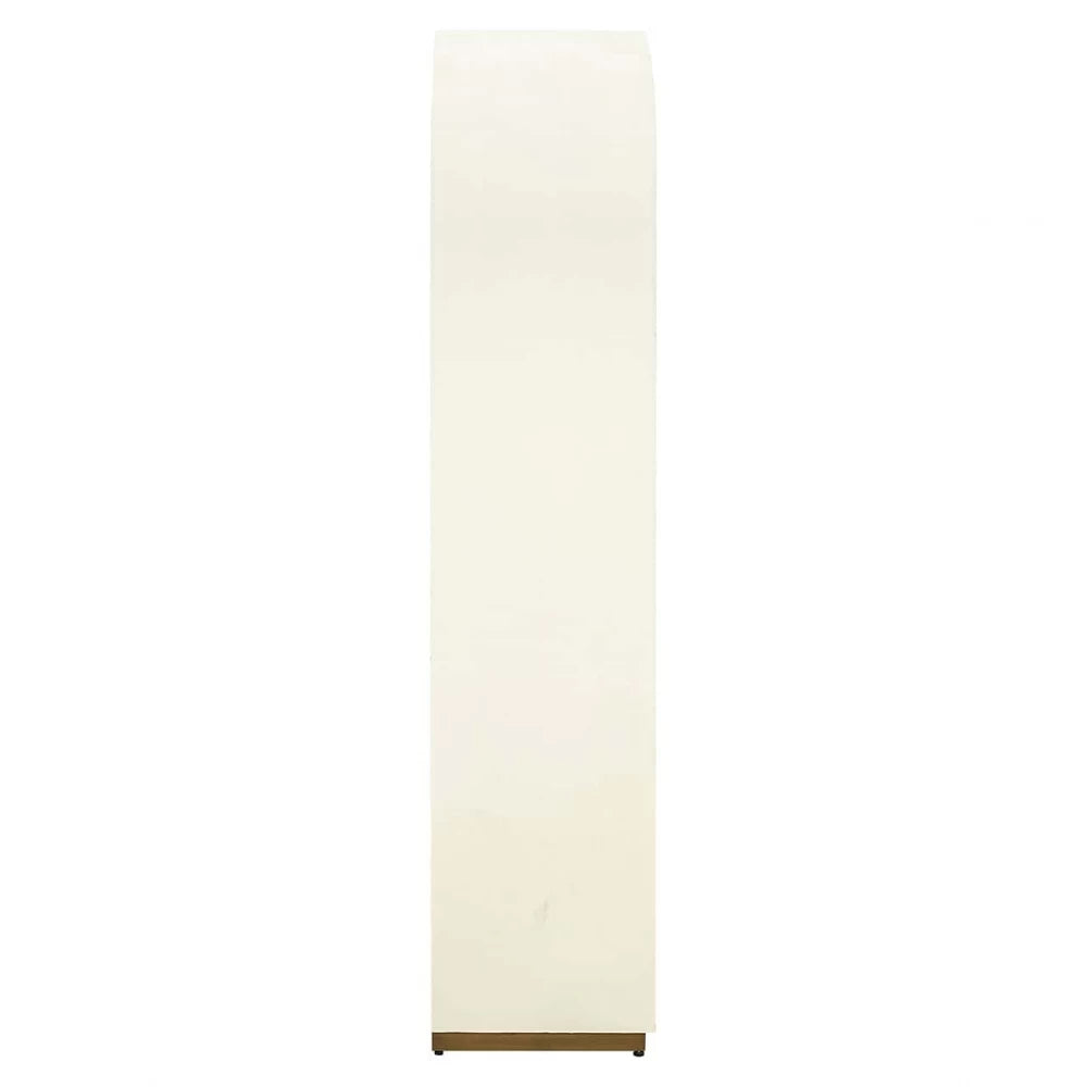 Dulap cu usi tapitate cu catifea din MDF Alb si MDF/Metal Alb/Alama L90xH212cm Tivoli Richmond Interiors