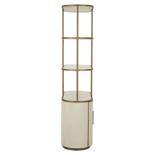 Raft din Ceramica Alb si MDF/Metal Alb/Alama L100xH197cm Tivoli Richmond Interiors